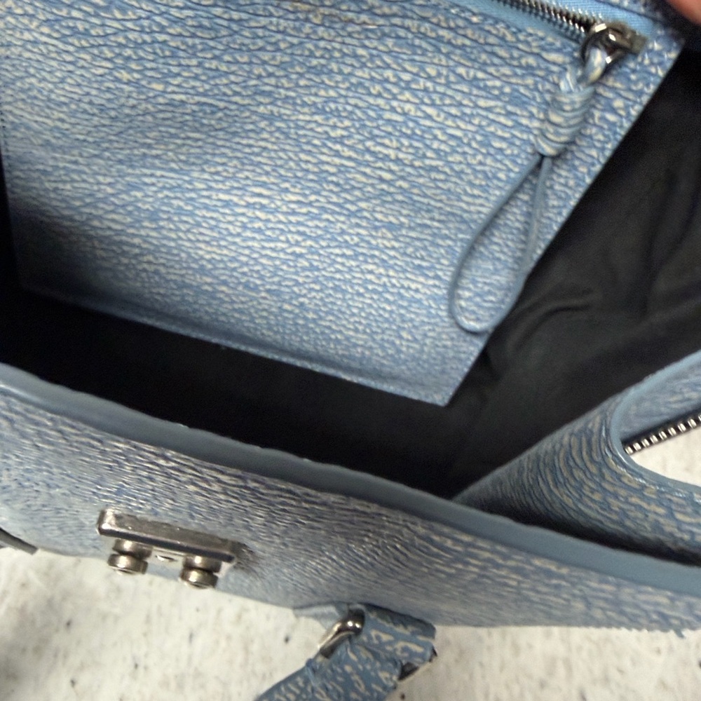 3.1 Phillip Lim medium Pashli Textured Light Blue Satchel - Picture 7 of 10